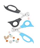 2-Piece Pill Splitter Scissors - Stainless Steel Blade & Ergonomic Handle for Accurate Dosage of Pills Vitamins & Tablets - Ideal for Small & Large Pills - Buy Online on GoSupps.com