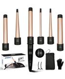 Janelove 6 in 1 Curling Iron | 9-32mm Adjustable Temp 80 C-230 C CURLING IRON for Short Hair with Attachments & Gloves - Buy Online on GoSupps.com