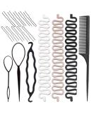RuiChy Hair Braiding Kit with Topsy Tail Tools, French Braiders, Bun Maker, Hair Pins, and Comb for Women and Girls - Buy Online on GoSupps.com