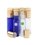 Rowiz 10ml Roll on Bottles for Essential Oils Glass Perfume Roller Bottles with Stainless Steel Ball Empty Essential Oil Bottles Set of 5 Clear & 5 Blue Clear+ Blue - Buy Online on GoSupps.com