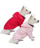 Hualisiji XL Dog Hoodie Sweater - Soft Warm & Light Chihuahua Clothing (2PCs Pink+Red) - Ideal for Small Dogs - Buy Online on GoSupps.com