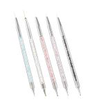 Smukdoo Nail Art Liner Brushes 5 Pcs Double Ended Dotting Tools Set Manicure Drill Drawing Nails Brush Nail Brush Pen for Nail Art - Buy Online on GoSupps.com