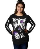 G and PL Halloween Women's Pregnancy Top Long Sleeve Maternity Funny Costume - Purple Skull Baby Design | Sizes S-XXL - Buy Online on GoSupps.com