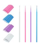 Shintop 400pcs Micro Applicator Brushes Disposable Eyelash Extension Brushes for Makeup Oral and Dental (Purple+Blue+Pink+White) White 400 Count (Pack of 1) - Buy Online on GoSupps.com