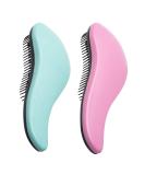 WYNK Detangler Brush 2-Piece Value Set - Professional Wet Hair Detangling Brush for Women, Men, and Kids - No Pain Detangler - Green & Pink (2 Pack) - Buy Online on GoSupps.com