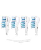 Sensitive Electric Toothbrush Heads (4 Count) for Braun Oral B - Dual Clean Rotation, Cross Action Power - Buy Online on GoSupps.com