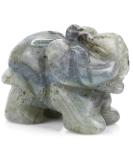 Labradorite Crystal Elephant Stone 1.5 inch - Reiki Healing Gemstone Ornament - Buy Online on GoSupps.com