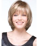 Short Blonde Pixie Bob Wig with Bangs - Layered Straight Bob Wig for White Women - Heat Resistant Synthetic Hair - Buy Online on GoSupps.com