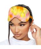 SMUG Satin Sleep Mask & Eye Mask | Deep Dream Sleep Masks for Women & Men | Nourishing Skin & Dark Circle Reduction | Light Blocking Orange Tye Dye Eye Sleep Mask - Buy Online on GoSupps.com
