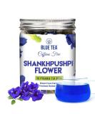 BLUE TEA - Shankhpushpi Flower - 30 Pyramid Tea Bags | For Food Iced Tea Cooler Cocktails Mocktails | Caffeine Free Herbal Tea l Gluten Free NON-GMO|Premium Pet Jar| - Buy Online on GoSupps.com