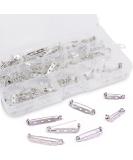 Rustark 120Pcs Silver Pin Back Clasp Brooch Set for Badge Crafts and Jewelry Making - 3 Sizes (Small/Medium/Large) - Buy Online on GoSupps.com