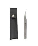 Vetus Ultra Rigidity Curved Dolphin Tweezer - Anti-Static Stainless Steel for Individual Volume Lashes | 1PC with Black Leather Case - Buy Online on GoSupps.com