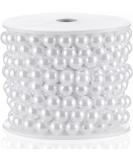 Flat Pearl Garland String 11 Yards  10MM Half-Round Beaded Spool Roll Crafts for Wedding Decoration (White) White 10mm 11 Yards - Buy Online on GoSupps.com