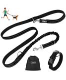 Etaccu Double Linen Freehand Practice Lines for Medium to Large Dogs - 2m Non-Slip Reflective Handle (Black) | Strong & Durable for 35kg - Buy Online on GoSupps.com