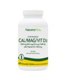 Nature's Plus High Potency Cal/Mag/Vit D3 Vanilla Flavored 60 Chewables - Buy Online on GoSupps.com