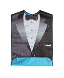 Bibs Adult Funny Suit Adult Bibs for Men Waterproof Bandana Elderly Bibs for Eating - 1 pc - Buy Online on GoSupps.com
