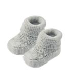 Royal Icon Baby Booties 0-3 Months - Grey Soft and Stylish Newborn Slippers for Boys and Girls - Ri403 - Buy Online on GoSupps.com