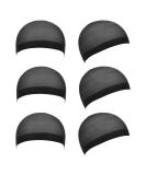 6pcs Soft Comfortable Stretchy Nylon Wig Cap Unisex Wig Stocking Cap Hair Cup for Women and Men Black - Buy Online on GoSupps.com
