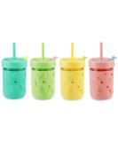 Pandaear 4-Pack Kids Drinking Cups with Straw - Toddler Mason Jar Sippy Cups (8.45 oz) for 6 Months and Up - Durable Fun Design for Children - Buy Online on GoSupps.com