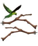 Natural Wood Bird Cage Platforms - Ockyunoo 2 Piece Set | Perfect Bird Seat Rods & Bubble Rods for Nymphensittich - Buy Online on GoSupps.com