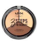 NYX 3 Steps to Sculpt Face Contour Palette - Light | Professional Makeup - Buy Online on GoSupps.com