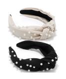 2 Pcs Atoden Pearl Knotted Headbands for Women - Stylish Beaded Hair Accessory - Buy Online on GoSupps.com
