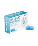 Haspro Mold 6p Earplugs - Formable Silicone Reusable & Waterproof - Ideal for Swimming Bathing Snoring & Sleeping - Soft & Comfortable - Blue - Buy Online on GoSupps.com