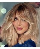 Shop Emmor Ashblonde Wigs with Curtain Bangs | Shoulder-Length Heat-Resistant Synthetic Wigs for Natural Everyday Use - Buy Online on GoSupps.com