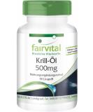 Fairvital Krill Oil Capsules 500mg - High Dose 90 LiCaps | Superba Antarctica Rich in EPA & DHA - Premium Omega-3 Supplement - Buy Online on GoSupps.com