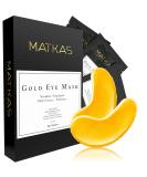MATKAS Gold Under Eye Patches - Retinol, Hyaluronic Acid & Collagen for Dark Circles & Puffiness | Under Eye Mask Treatment for Women - Buy Online on GoSupps.com