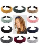 10 Multicolored Hair Ties for Women | Elastic Wide Fabric Turban Knots - Perfect for Girls | International Shipping Available - Buy Online on GoSupps.com