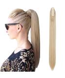 SEGO Ponytail Extension - Pfervie Heat-Resistant Hair Top Piece | Golden Mix Bleach-Blonde 66cm 150g for Effortless Style - Buy Online on GoSupps.com