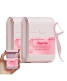 LIAMOSS Twin-Line Dental Flossers - Cool Mint Flavor 104 Count Shred Resistant Picks in Pink Handy Case for Effective Interdental Cleaning - Perfect for On-the-Go Flossing - Buy Online on GoSupps.com
