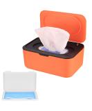 Buy Stylish Black & Orange Wet Wipes Box Holder - Compact Tissue Dispenser with Lid for Baby Care | International Shipping Available - Buy Online on GoSupps.com