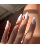 Modelones 32Pcs White Almond Press on Nails - Reusable Fake Nails with Glue Mini File & 16 Sizes | Perfect for Salon-Quality Manicure - Buy Online on GoSupps.com