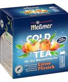 Messmer cold tea iced tea peach |For the water bottle |Without sugar |Without calories |Alternative to sugary drinks such as lemonade or juice |14 pyramid bag iced tea peach 14 pyramid bags - Buy Online on GoSupps.com