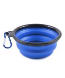 PhoneNatic Foldable Silicone Dog Bowl - Travel Bowl for Dogs & Cats 350ml Blue with Carabiner | Small (S) - Buy Online on GoSupps.com