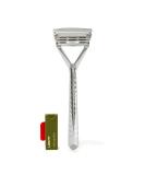 Leaf Chrome Razor - Plastic-Free Three-Blade Pivoting Head Razor | Women & Men - Buy Online on GoSupps.com