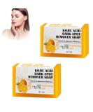 2PC Kojic Acid Soap Set - Lemon Turmeric Facial & Body Wash for Brightening & Cleansing - Buy Online on GoSupps.com