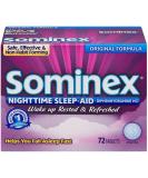 Buy Sominex Tablets - Nighttime Sleep Aid for Restful Sleep | 72 Tablets - Fast Worldwide Shipping - Buy Online on GoSupps.com