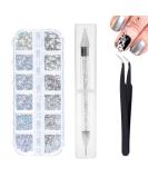1440-Piece Crystal Rhinestones Set with Tweezers & Dotting Pen - Perfect for Nail Art DIY Crafts & Clothing Decoration - Buy Online on GoSupps.com