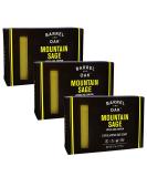 Barrel and Oak - Exfoliating Bar Soap Men's Soap Bar Natural Exfoliator Deep Cleans Pores & Removes Dead Skin Certified Sustainable Palm Oil Kaolin Clay & Olive Stone (Mountain Sage 6 oz 3-Pack) - Buy Online on GoSupps.com