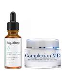 Complexion MD Exfoliating Face Scrub & Aquallure Apple Stem Cell Serum Set - Anti Aging Microdermabrasion Combo with Green Tea, Peptides, and Hyaluronic Acid - 2 Items - Buy Online on GoSupps.com