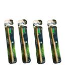 Woo Bamboo Standard Toothbrush - Soft Bristles Family 4 Pack | Eco-Friendly & Sustainable Oral Care - Buy Online on GoSupps.com