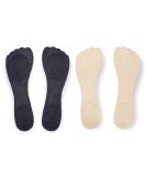 CB 2-Pairs Silicone Gel Slim Inserts for Blister Prevention & Heel Pain Relief - Nude & Black Slim Insoles (Set B) - Buy Online on GoSupps.com