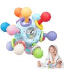 Joozmui Baby Toys: Bei ring & Greifball for 0-12 Months - Montessori Motor Skills & Sensory Rattle - Perfect Baby Gift in Light Blue - Buy Online on GoSupps.com