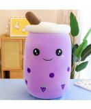 HICAS Bubble Tea Plush Pillow Boba Plushie Cartoon Doll | Fun Milk Tea Soft Toy | Children's Birthday Gift | Purple 24cm - Buy Online on GoSupps.com