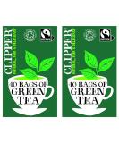 Clipper Organic Pure Green Tea Bags | Box of 40 Teabags | Organic Tea for Home & Office | Eco-Conscious Fair Trade Tea | Natural Unbleached Plant-Based Compostable & Biodegradable Tea Bags - Buy Online on GoSupps.com