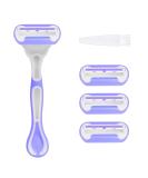Lophe Razor for Women - Purple Smooth Razor Blades & 4 Replacement Blades - Perfect Gift for Her - Buy Online on GoSupps.com
