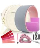 11-in-1 Yoga Wheel Set for Back Pain Relief - Includes Yoga Blocks, Strap, Resistance Bands, Bag, Jump Rope - Gray - Buy Online on GoSupps.com